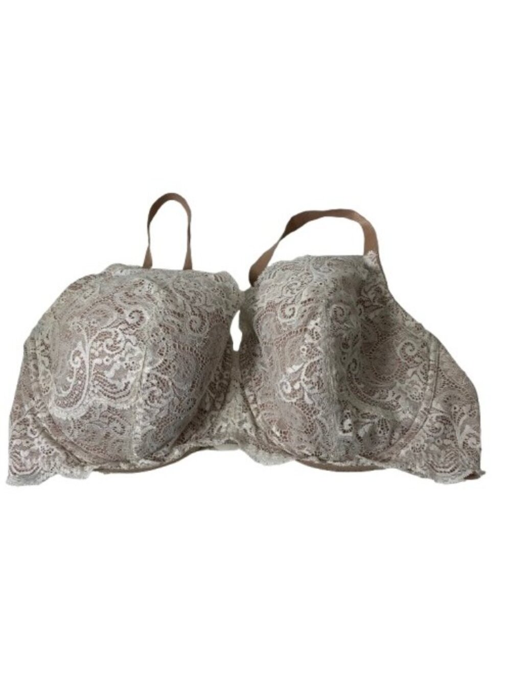 ThirdLove 24/7 Lace Balconette Bra Tan Ivory Sz 42D